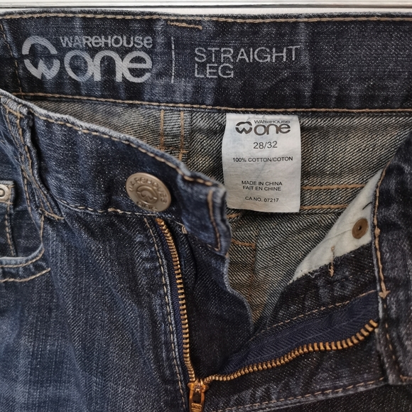 WAREHOUSE ONE | Straight Leg Jeans, Denim Blue - Picture 4 of 6